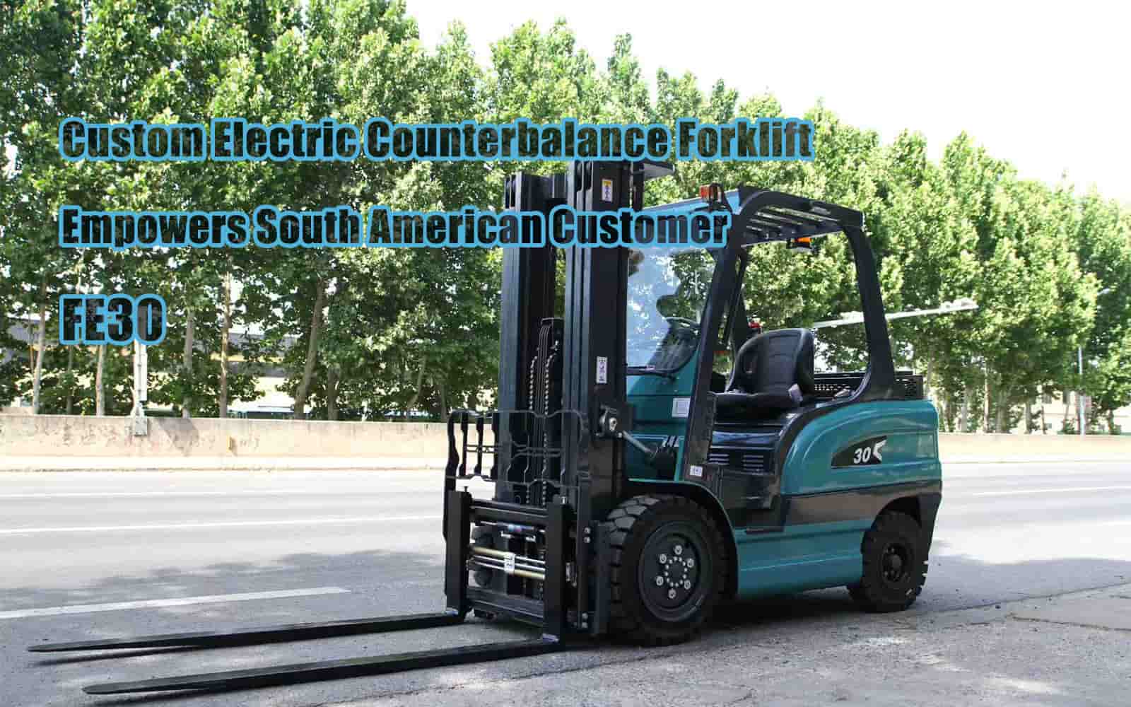 La carretilla elevadora contrapesada eléctrica de 3 toneladas personalizada de ZoNuo empodera a un cliente sudamericano